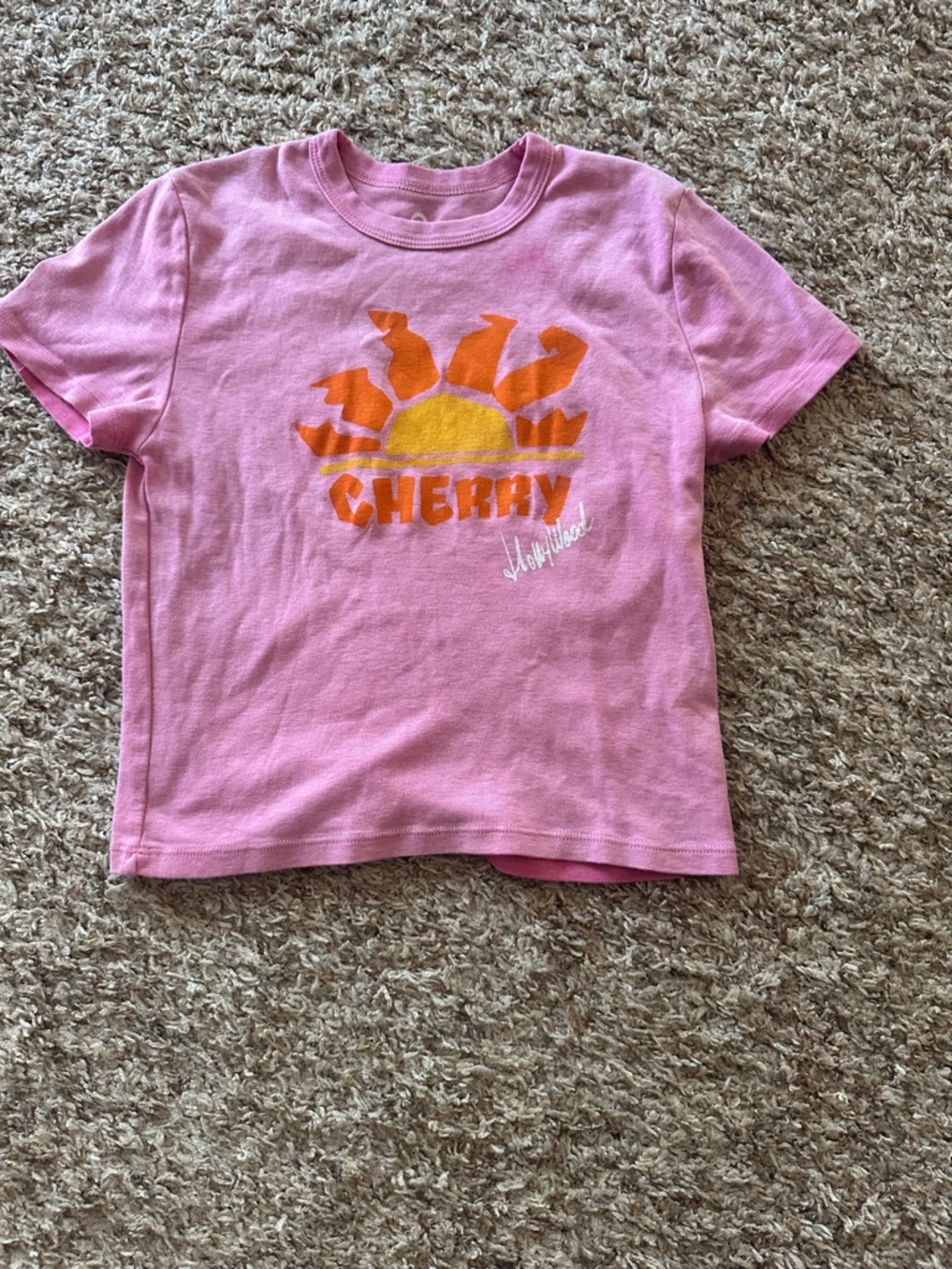 Cherry LA Pink Baby Tee Small
